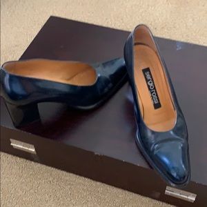 Sergio Rossi midnight blue almost black pumps